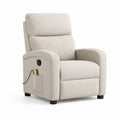 Poltrona reclinabile elettrica beige in poliestere con telecomando 85 x 92 x 102 cm