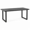 Tavolo da giardino rettangolare antracite in alluminio 150 x 90 x 75 cm